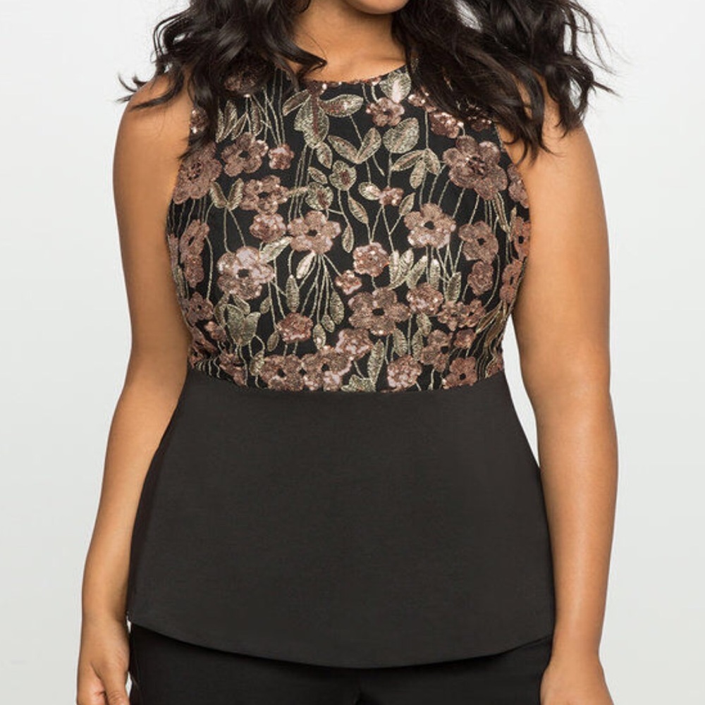 ELOQUII  Peplum Top - Sz 20 - $25 Firm